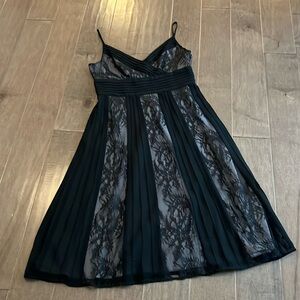 Black Lace Cris-Cross Spaghetti Strap Dress Shift Summer